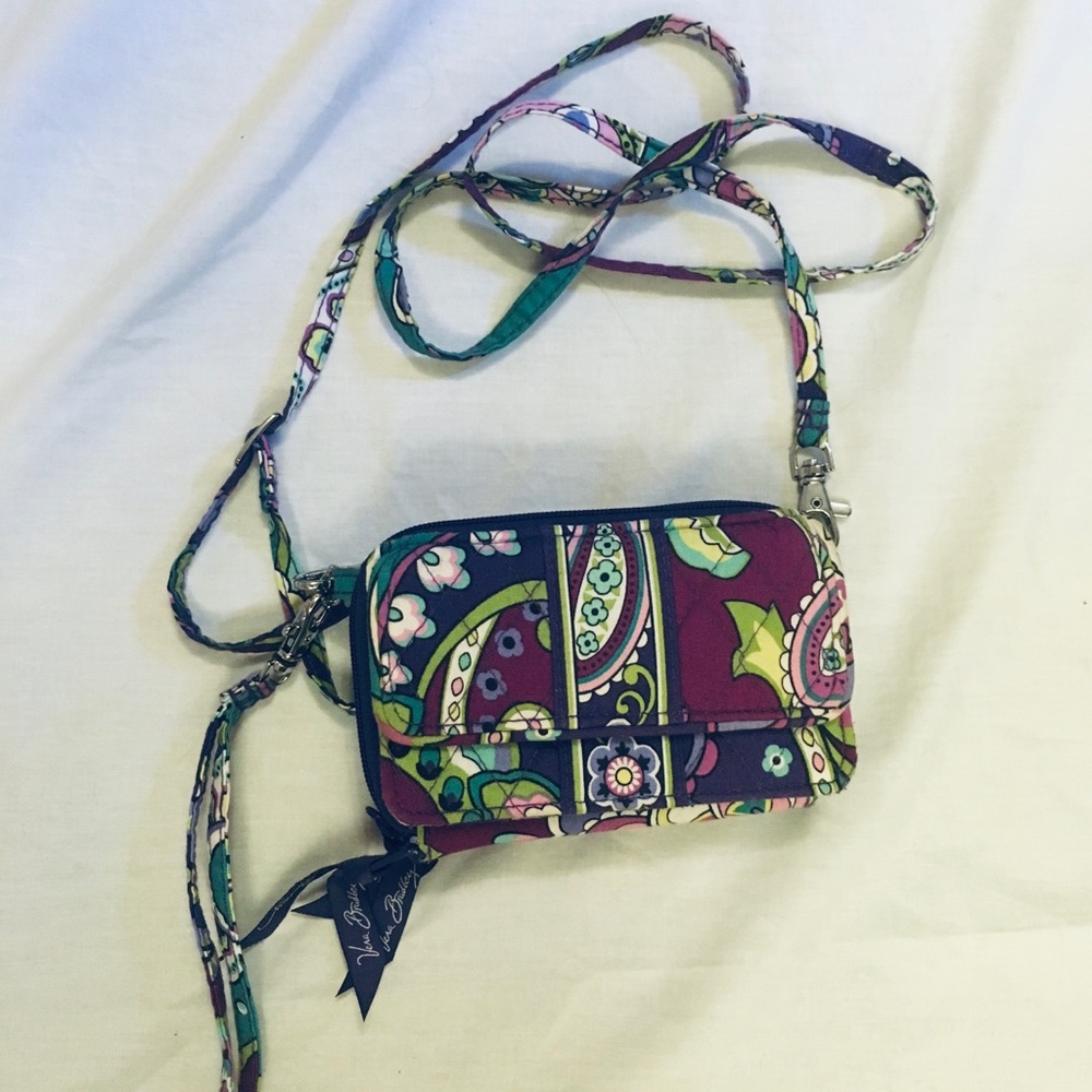 Vera Bradley Purple Green Paisley Purse Small